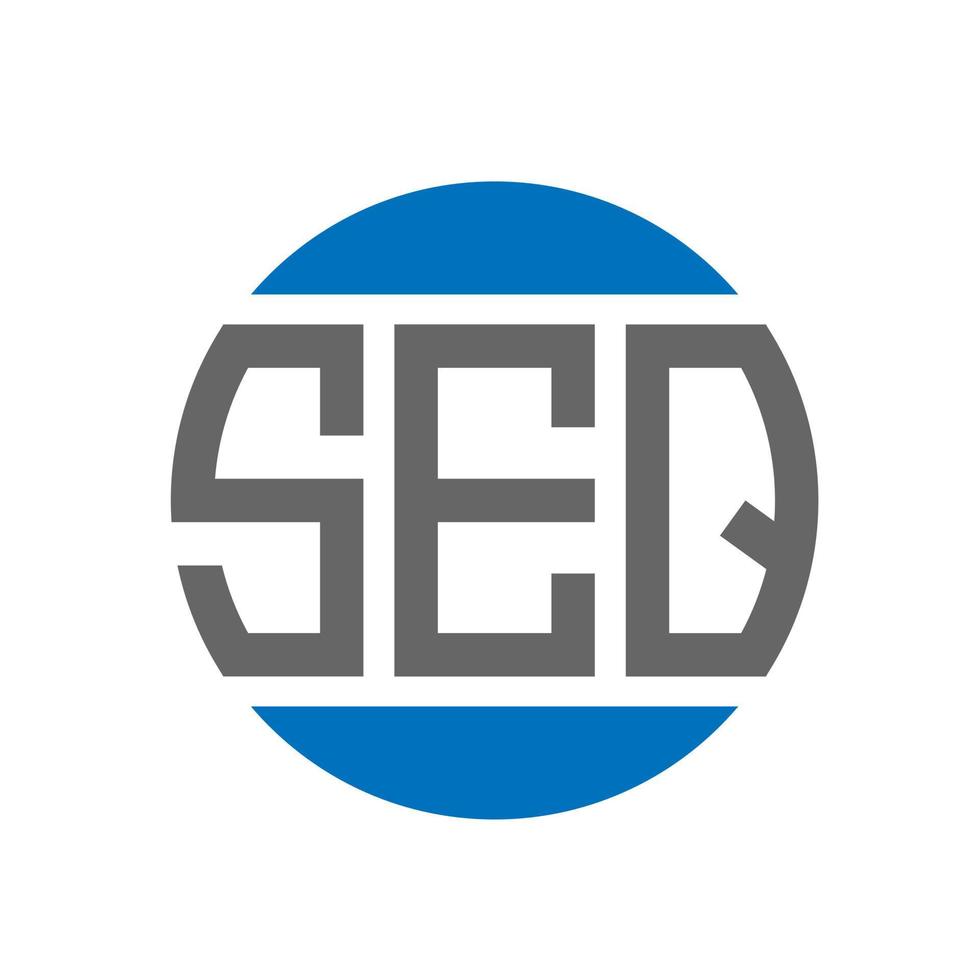 seq brev logotyp design på vit bakgrund. seq kreativ initialer cirkel logotyp begrepp. seq brev design. vektor