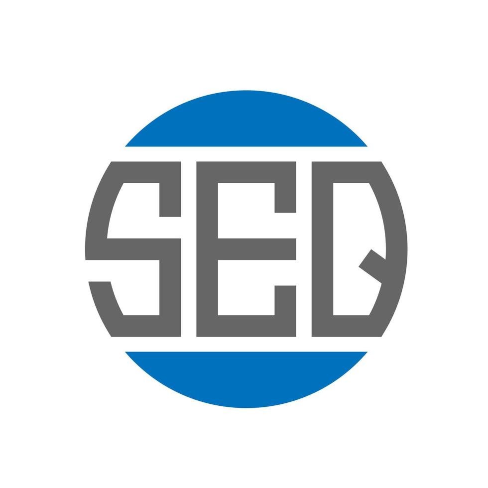 seq-Buchstaben-Logo-Design auf weißem Hintergrund. seq kreative Initialen Kreis Logo-Konzept. Seq Briefgestaltung. vektor