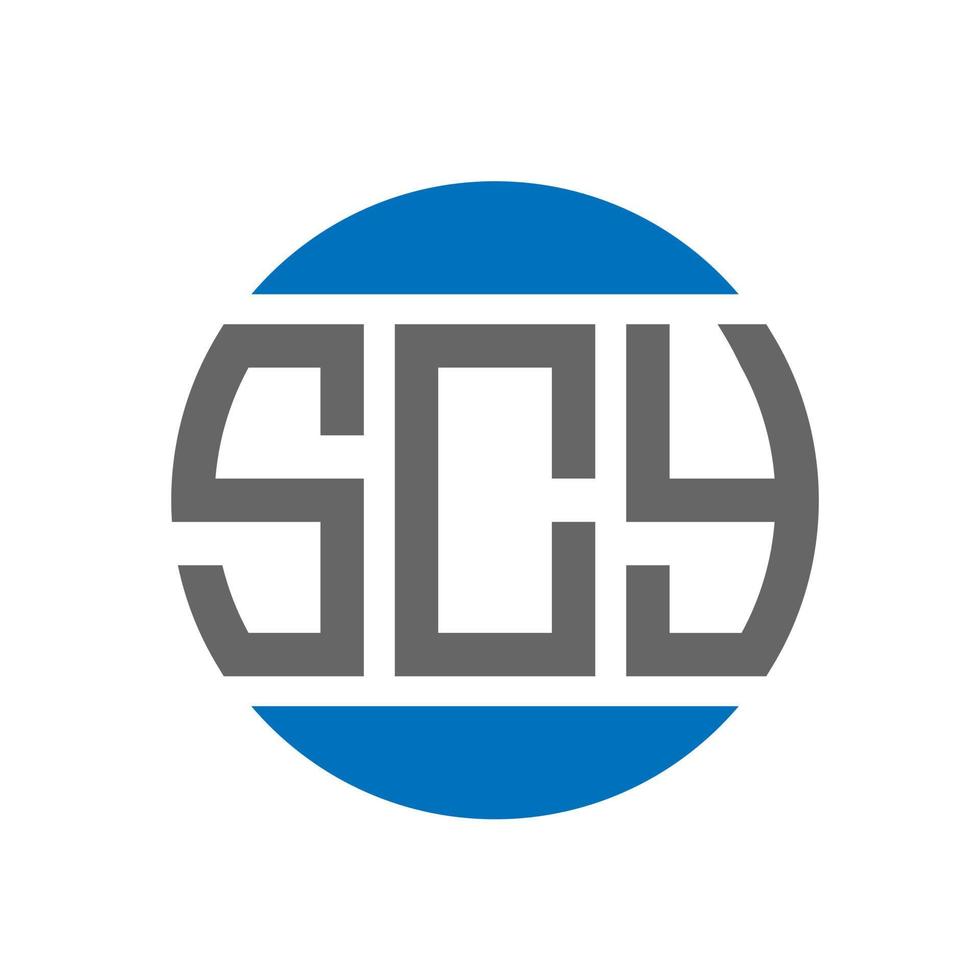 Scy-Brief-Logo-Design auf weißem Hintergrund. Scy kreative Initialen Kreis Logo-Konzept. Scy-Brief-Design. vektor