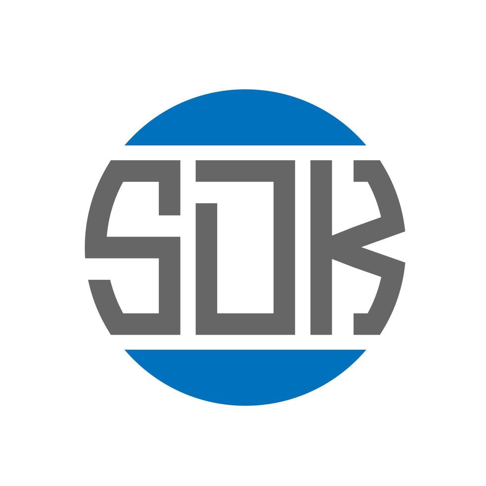 sdk brev logotyp design på vit bakgrund. sdk kreativ initialer cirkel logotyp begrepp. sdk brev design. vektor