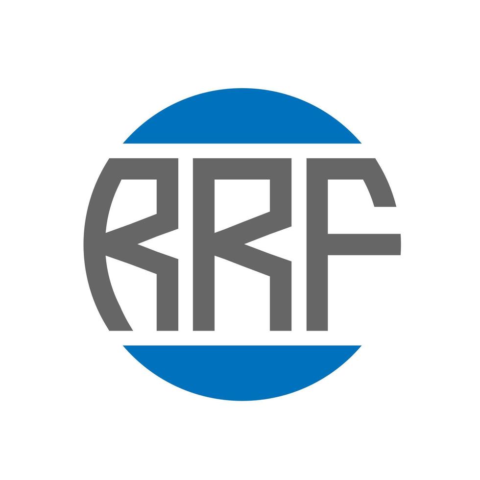 rrf-Buchstaben-Logo-Design auf weißem Hintergrund. rrf kreative Initialen Kreis Logo-Konzept. rrf Briefgestaltung. vektor