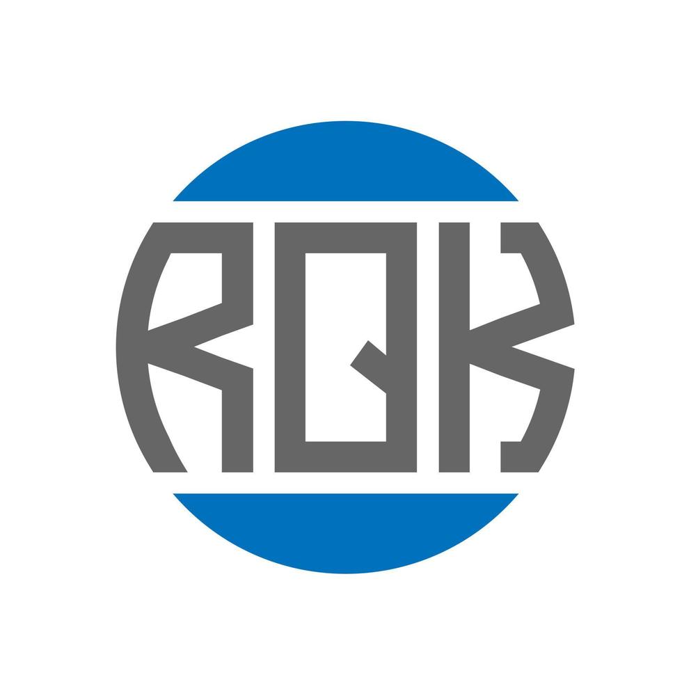 rqk-Buchstaben-Logo-Design auf weißem Hintergrund. rqk creative initials circle logo-konzept. rqk Briefgestaltung. vektor