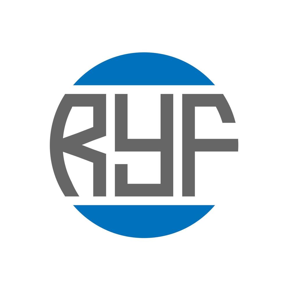 ryf-Buchstaben-Logo-Design auf weißem Hintergrund. ryf creative initials circle logo-konzept. ryf Briefgestaltung. vektor