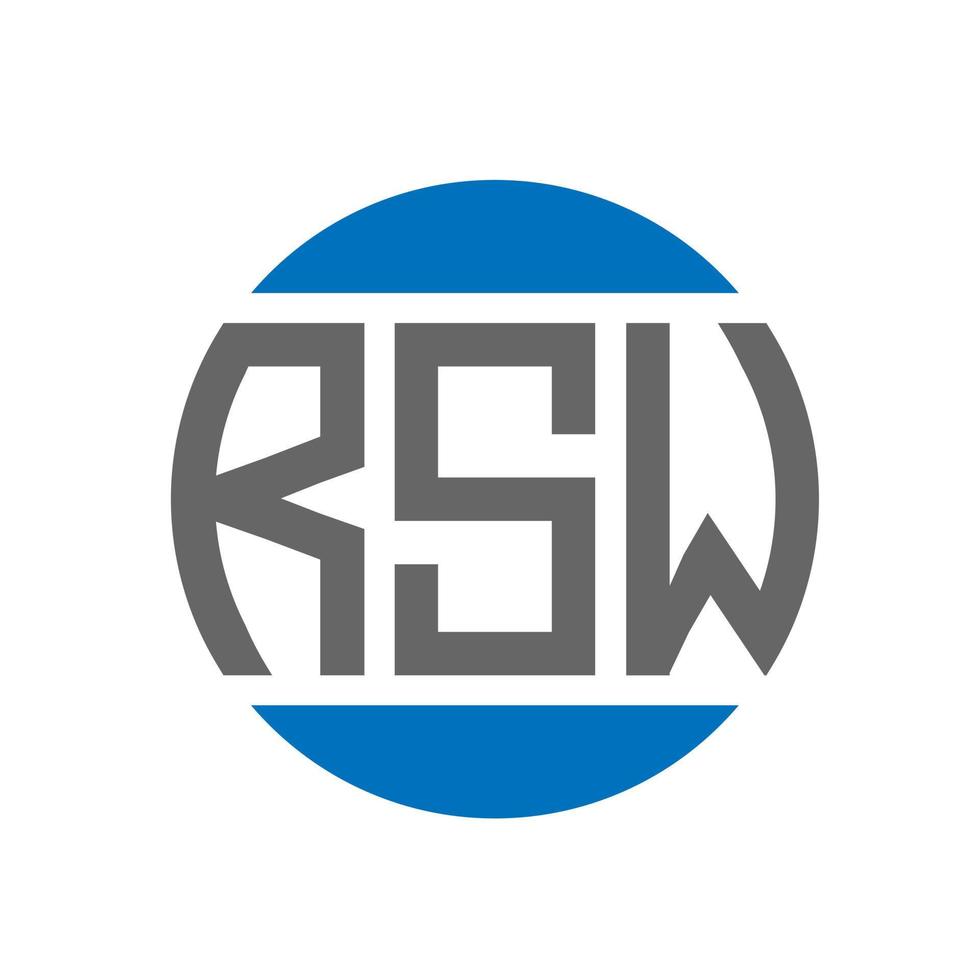 rsw brev logotyp design på vit bakgrund. rsw kreativ initialer cirkel logotyp begrepp. rsw brev design. vektor