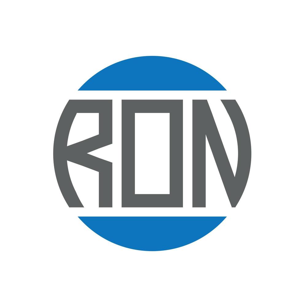 Ron-Brief-Logo-Design auf weißem Hintergrund. ron kreative initialen kreis logokonzept. Ron Briefgestaltung. vektor