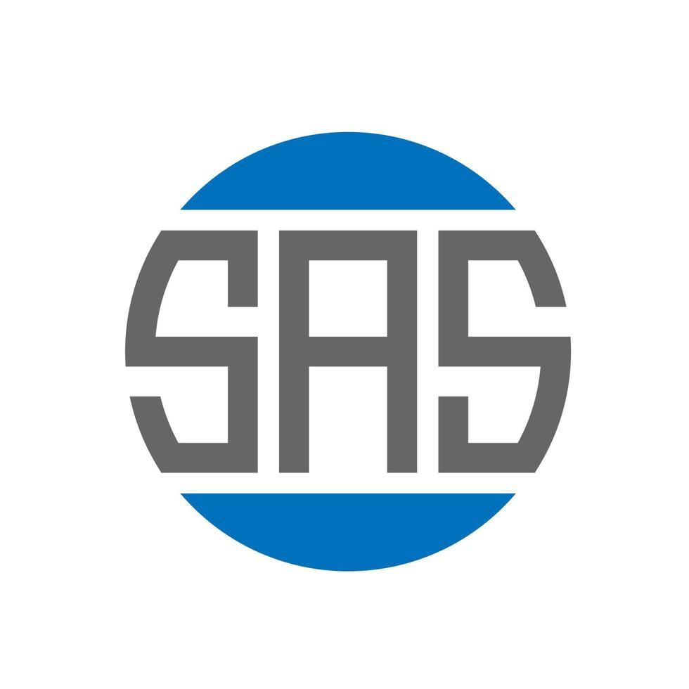 ss-Buchstaben-Logo-Design auf weißem Hintergrund. sas creative initials circle logo-konzept. sas Briefgestaltung. vektor