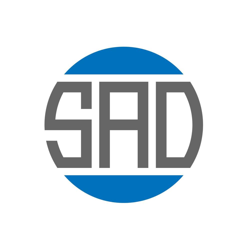 Sao-Brief-Logo-Design auf weißem Hintergrund. sao creative initials circle logo-konzept. Sao-Buchstaben-Design. vektor
