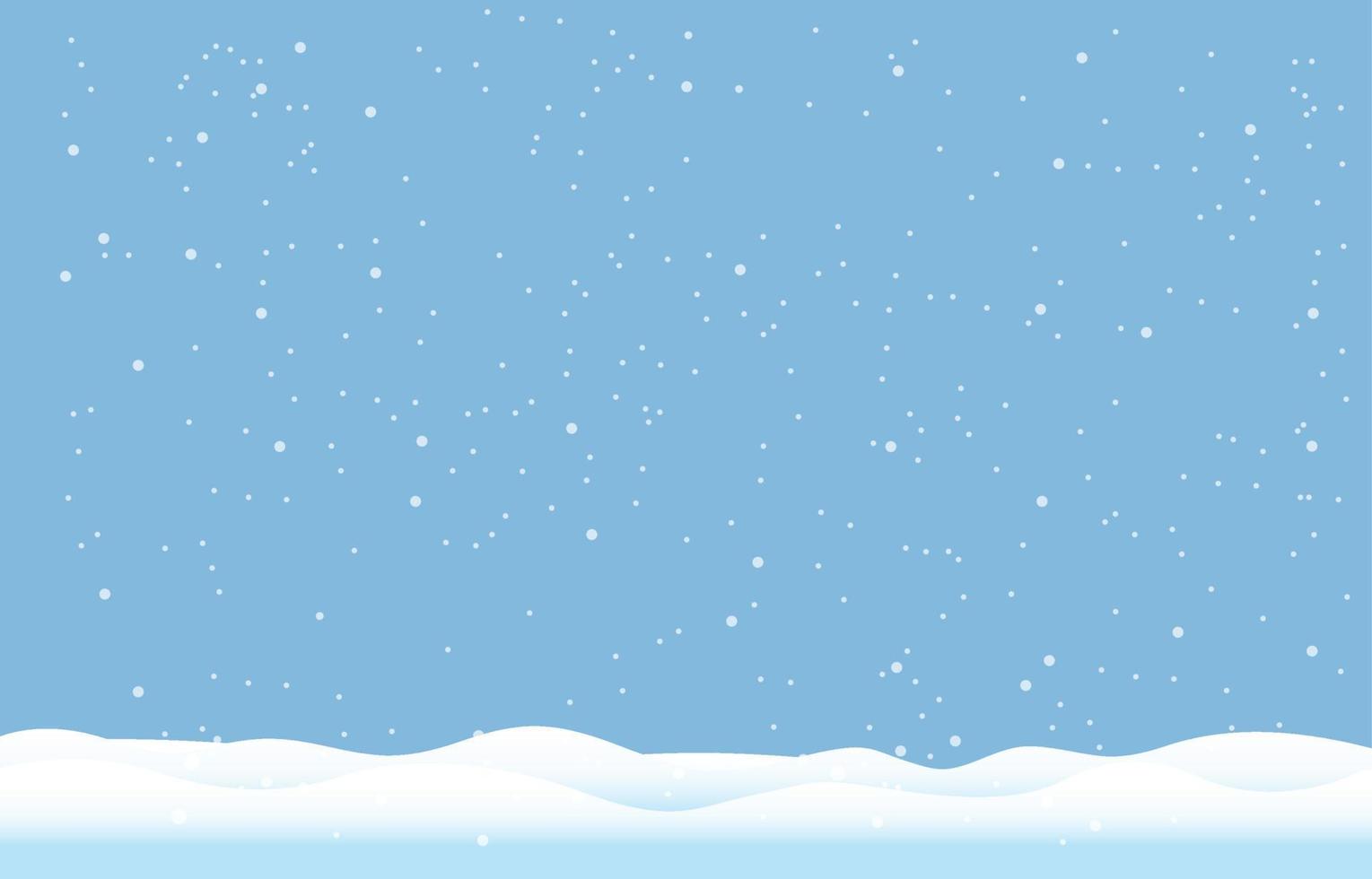snöflingor och vinterbakgrund, vinterlandskap, vektordesign vektor