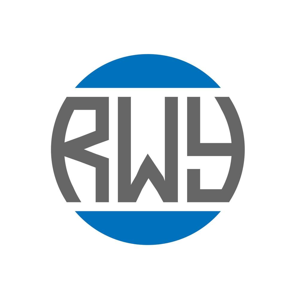 rwy brev logotyp design på vit bakgrund. rwy kreativ initialer cirkel logotyp begrepp. rwy brev design. vektor