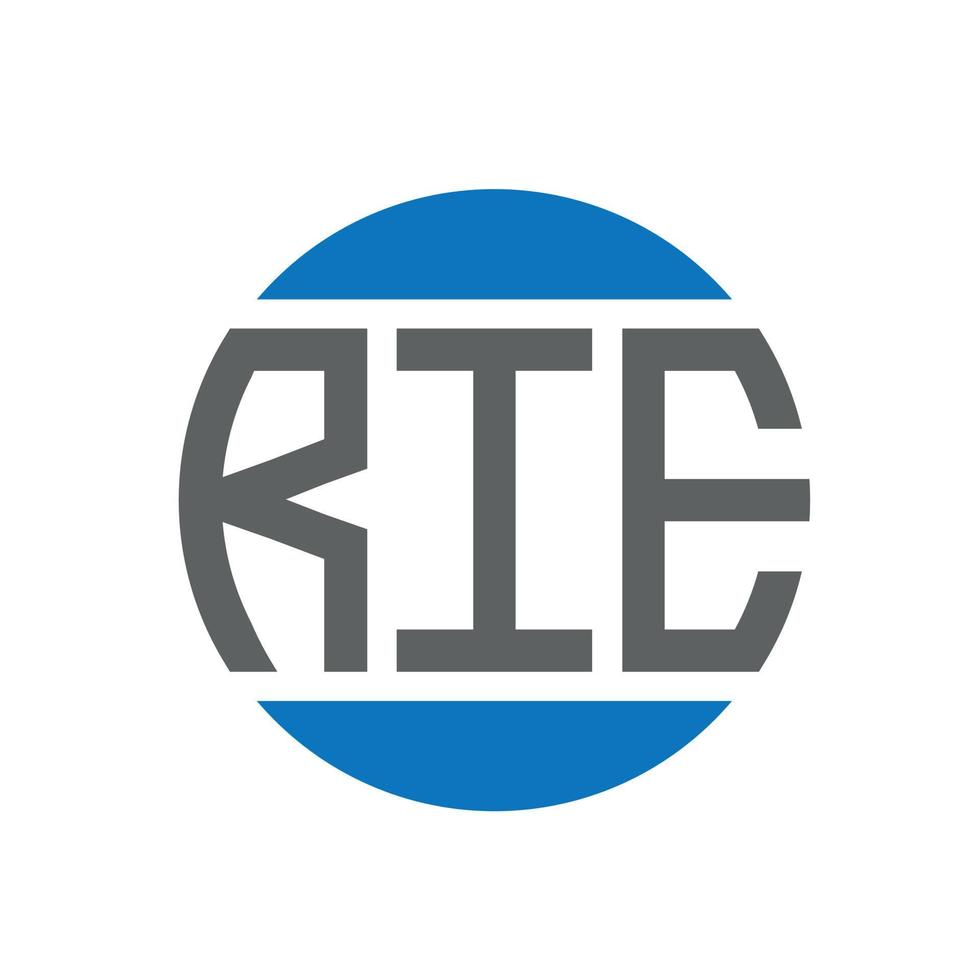 rie-Brief-Logo-Design auf weißem Hintergrund. rie kreative initialen kreis logokonzept. rie Briefgestaltung. vektor