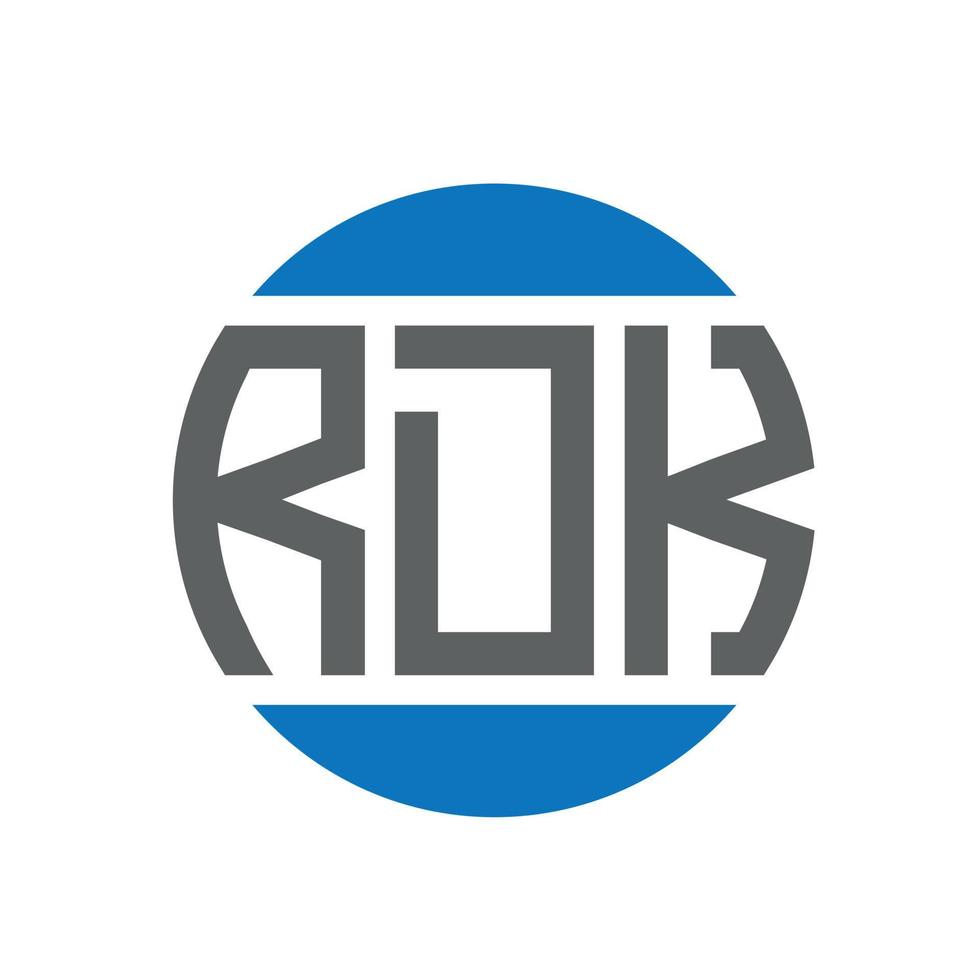 rdk brev logotyp design på vit bakgrund. rdk kreativ initialer cirkel logotyp begrepp. rdk brev design. vektor