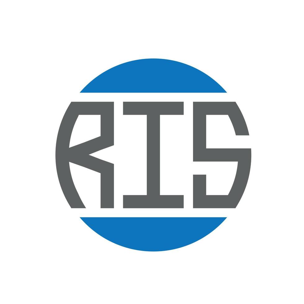 ris-Brief-Logo-Design auf weißem Hintergrund. ris kreative Initialen Kreis Logo-Konzept. Ris-Brief-Design. vektor