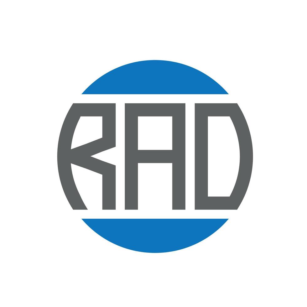 Rao-Brief-Logo-Design auf weißem Hintergrund. rao creative initials circle logo-konzept. Rao-Buchstaben-Design. vektor