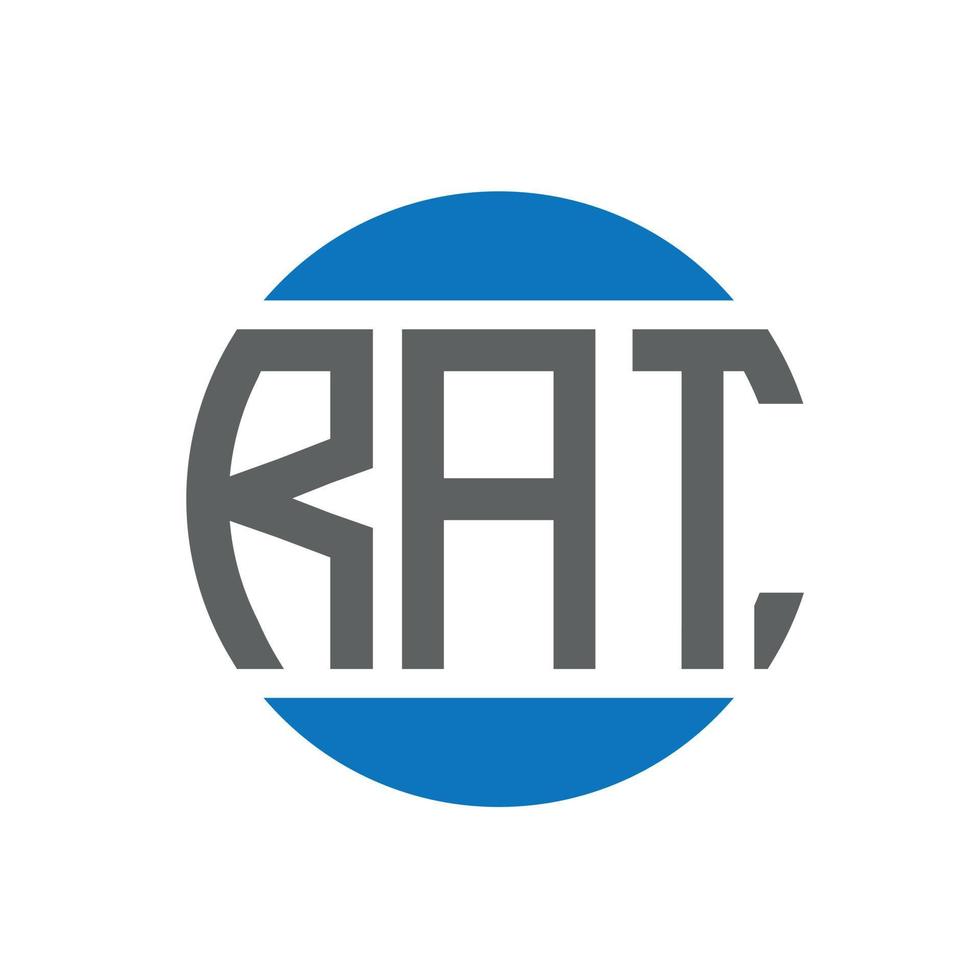 Rattenbrief-Logo-Design auf weißem Hintergrund. Ratte kreative Initialen Kreis Logo-Konzept. Design von Rattenbriefen. vektor