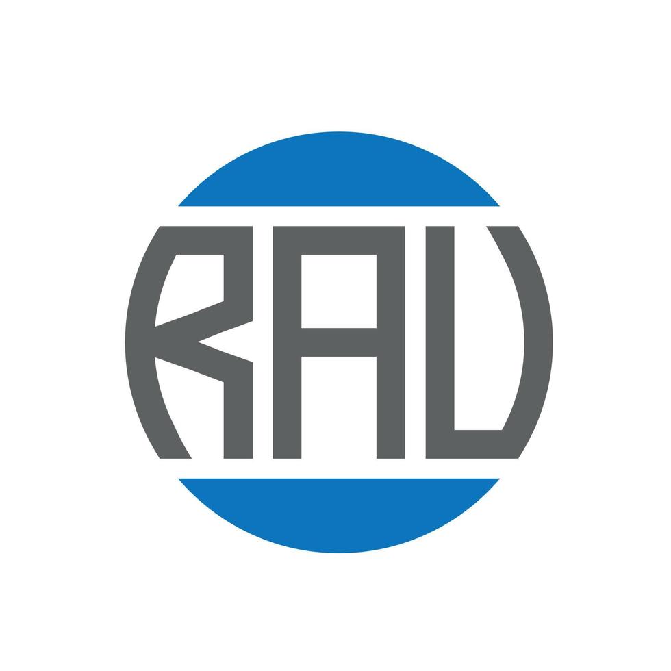 rau brev logotyp design på vit bakgrund. rau kreativ initialer cirkel logotyp begrepp. rau brev design. vektor