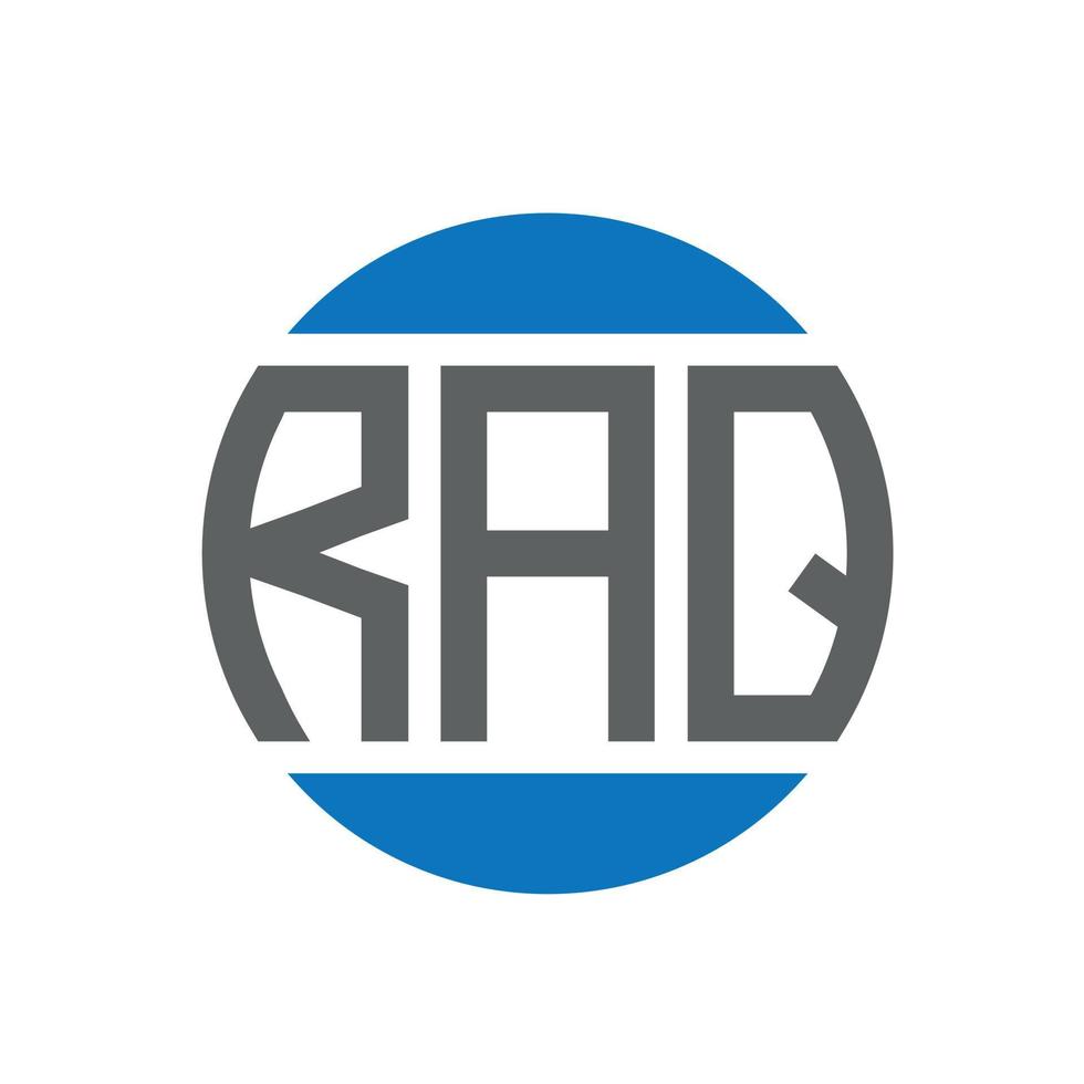 raq brev logotyp design på vit bakgrund. raq kreativ initialer cirkel logotyp begrepp. raq brev design. vektor