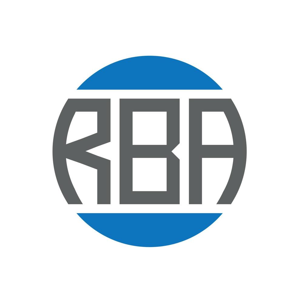 rba-Brief-Logo-Design auf weißem Hintergrund. rba creative initials circle logo-konzept. rba Briefgestaltung. vektor