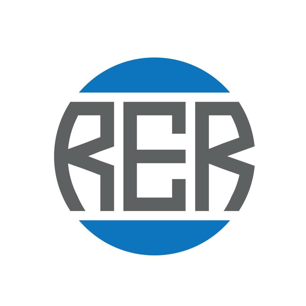 rer brev logotyp design på vit bakgrund. rer kreativ initialer cirkel logotyp begrepp. rer brev design. vektor