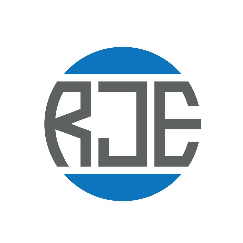 RJ-Brief-Logo-Design auf weißem Hintergrund. rje kreative initialen kreis logokonzept. rje Briefgestaltung. vektor