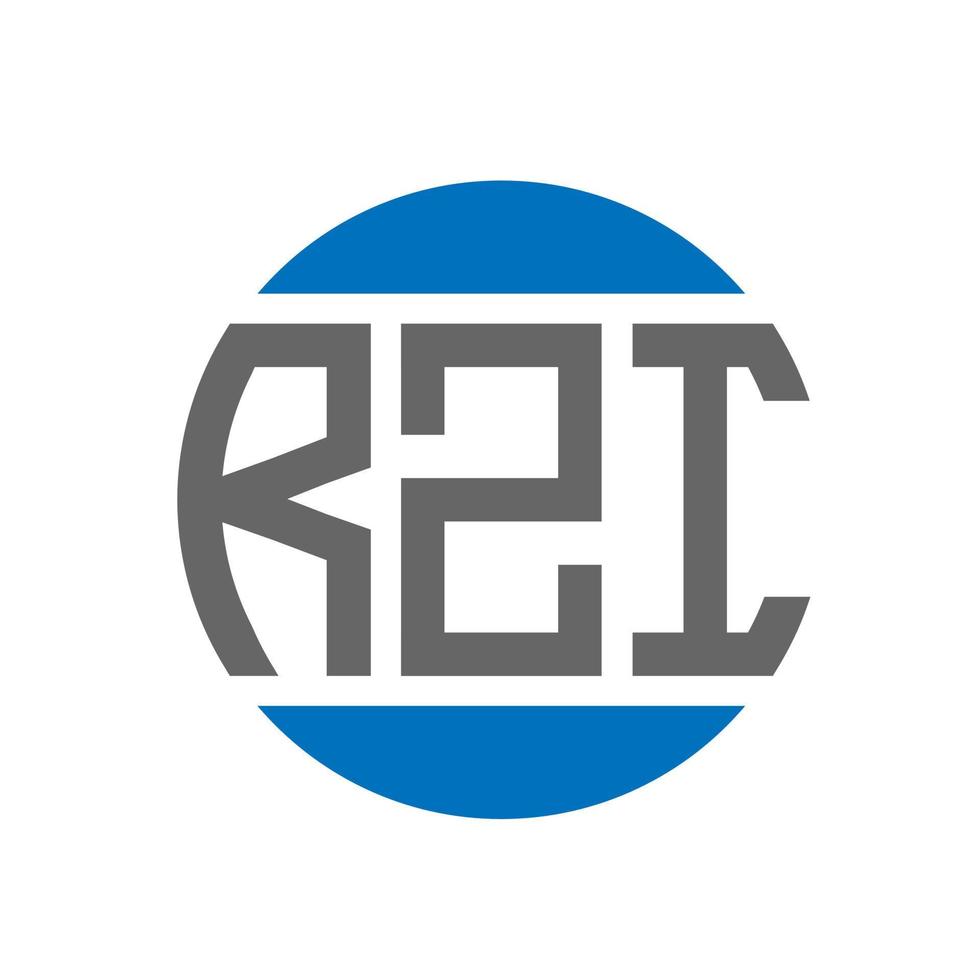 Rzi-Brief-Logo-Design auf weißem Hintergrund. rzi creative initials circle logo-konzept. rzi Briefgestaltung. vektor