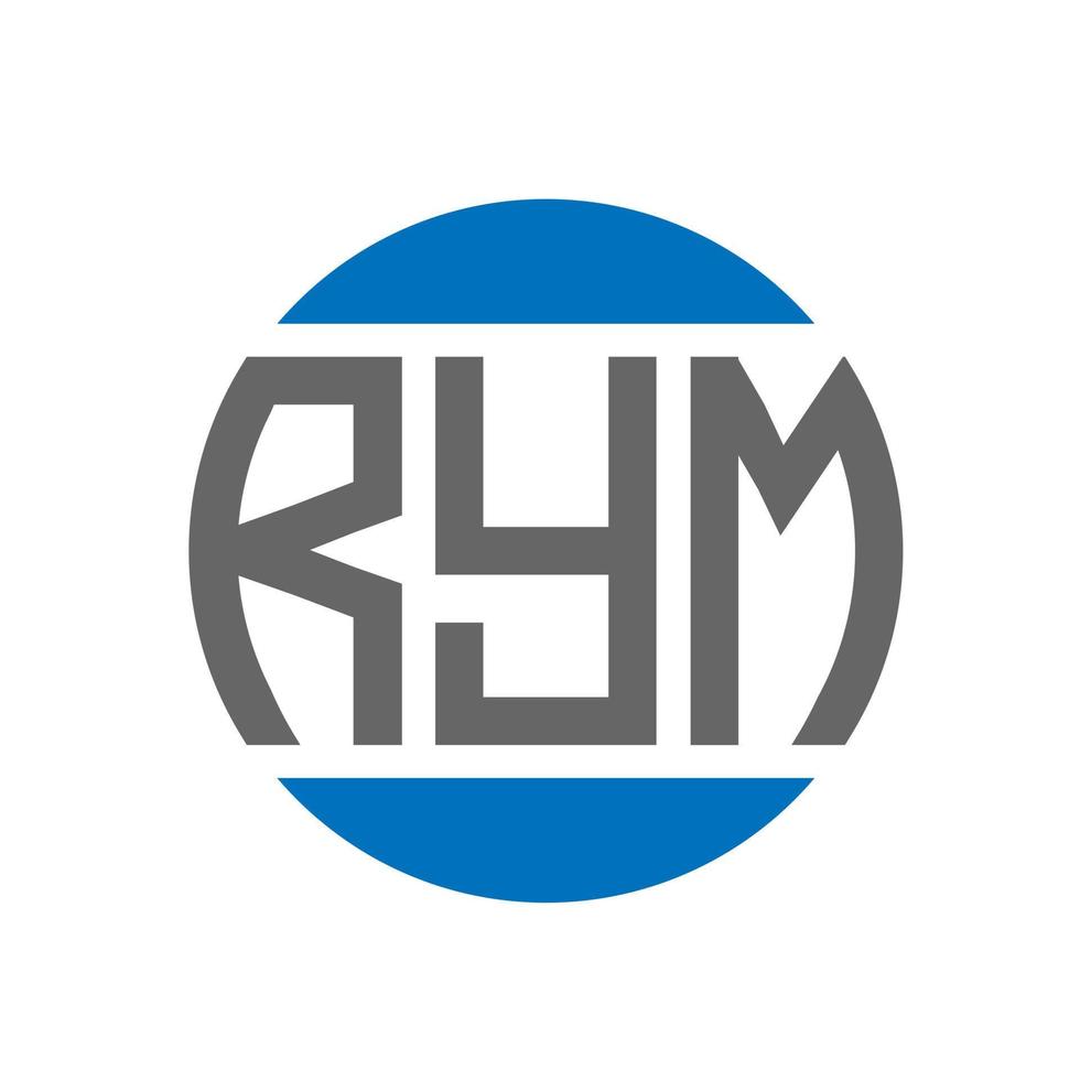 rym brev logotyp design på vit bakgrund. rym kreativ initialer cirkel logotyp begrepp. rym brev design. vektor