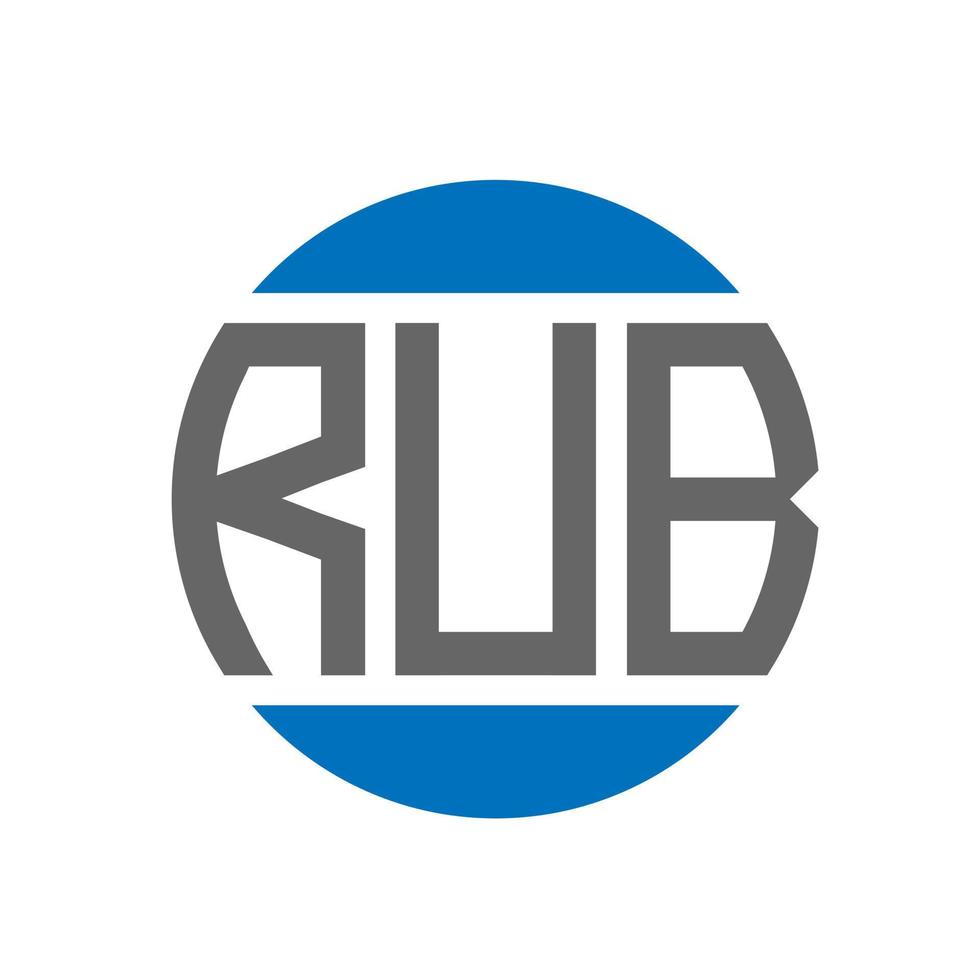 Rub-Brief-Logo-Design auf weißem Hintergrund. Reiben Sie kreative Initialen Kreis-Logo-Konzept. Briefgestaltung reiben. vektor