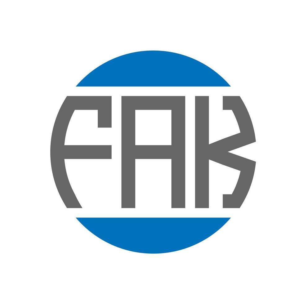 fak brev logotyp design på vit bakgrund. fak kreativ initialer cirkel logotyp begrepp. fak brev design. vektor