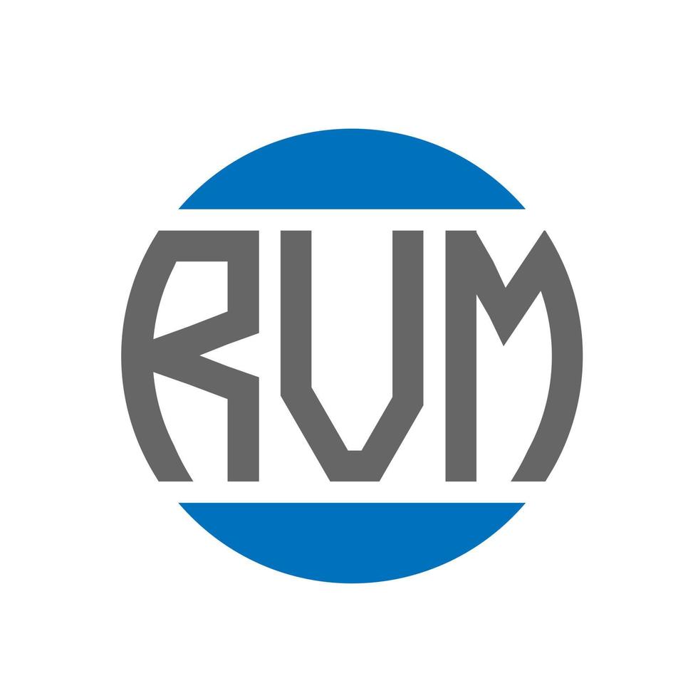 rvm-Brief-Logo-Design auf weißem Hintergrund. rvm creative initials circle logo-konzept. rvm Briefgestaltung. vektor