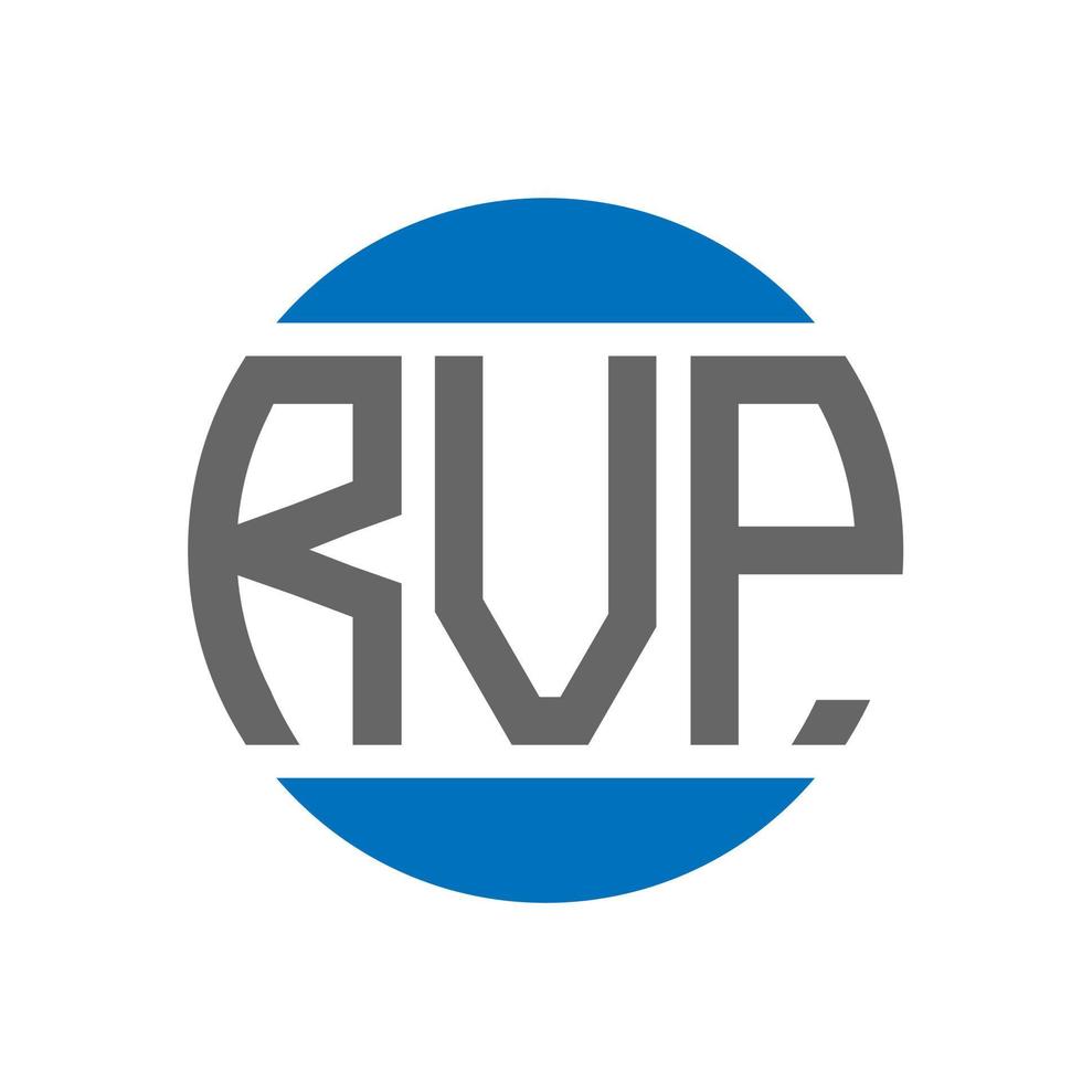 rvp-Brief-Logo-Design auf weißem Hintergrund. rvp creative initials circle logo-konzept. rvp Briefgestaltung. vektor