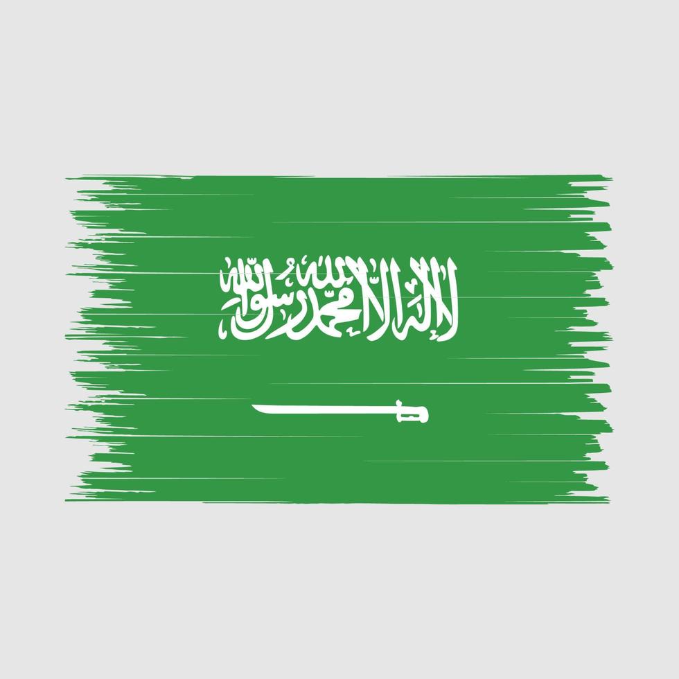 Saudiarabiens flaggborste vektor