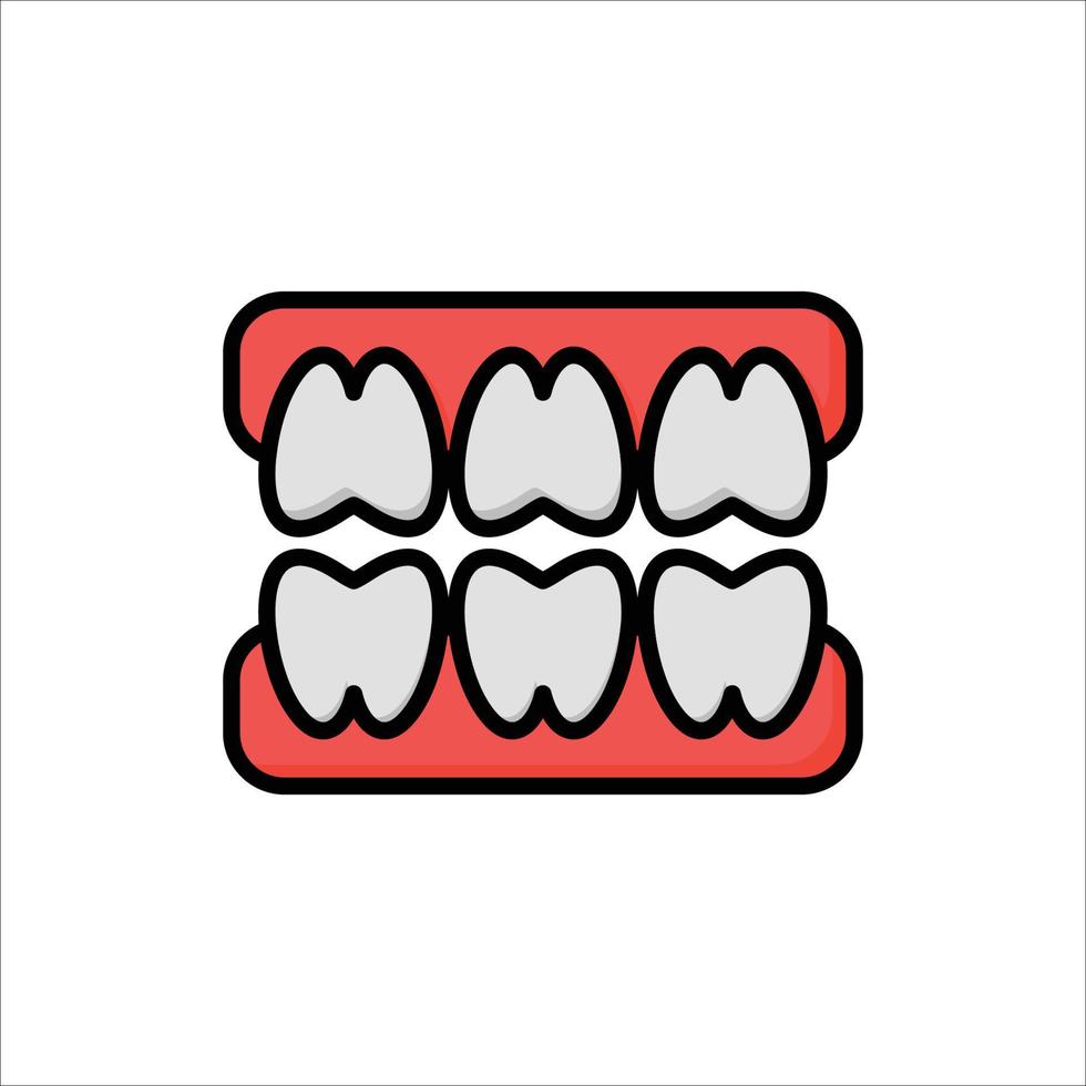 Zähne-Symbol. gefülltes Symbol vektor