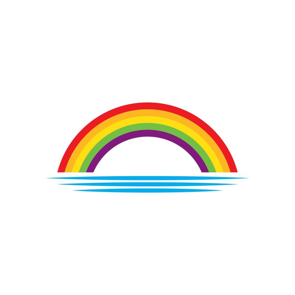 Regenbogen-Logo-Vorlage Vektor-Symbol-Illustration vektor