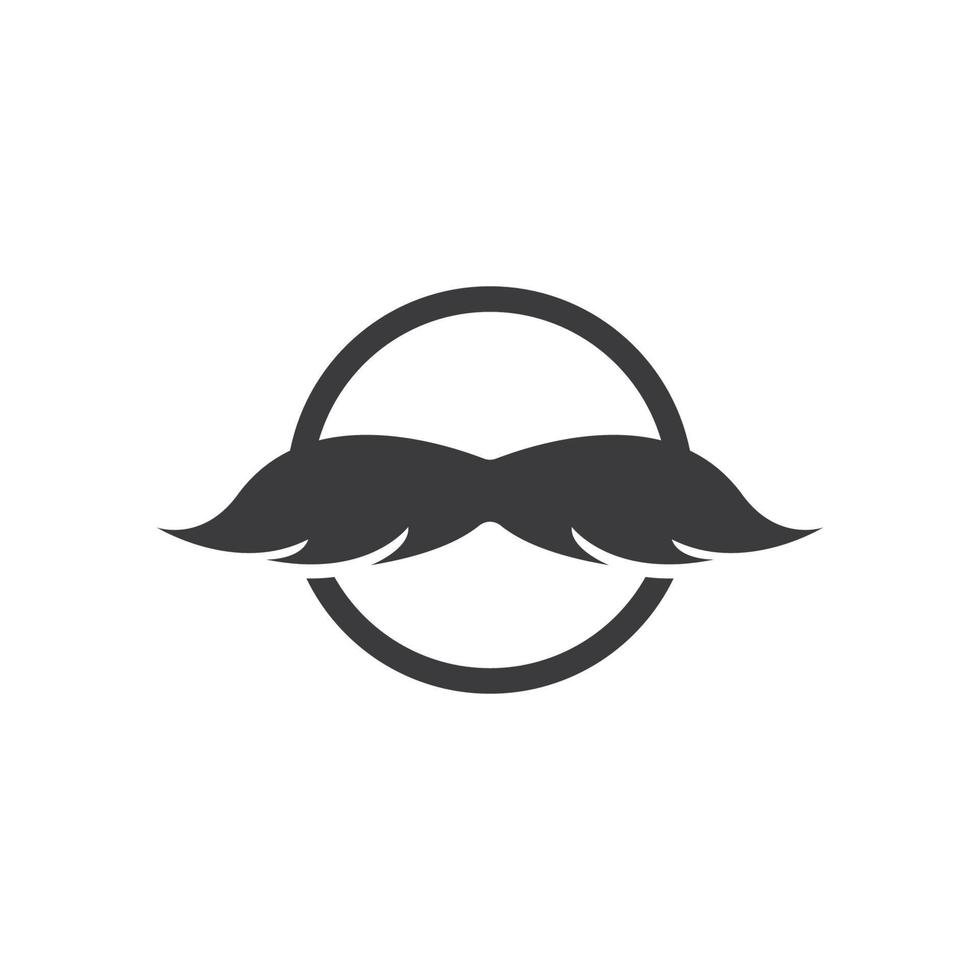 mustasch logotyp mall vektor