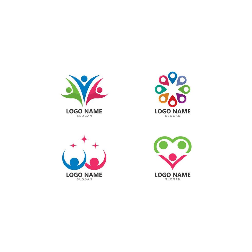 Adoptions- und Community-Care-Logo-Vorlagenvektor vektor