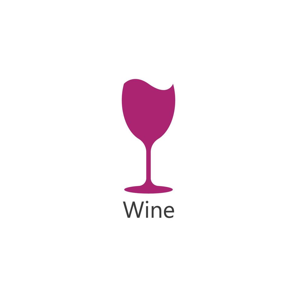 Wein-Logo-Design-Vorlage. Vektor-Illustration vektor