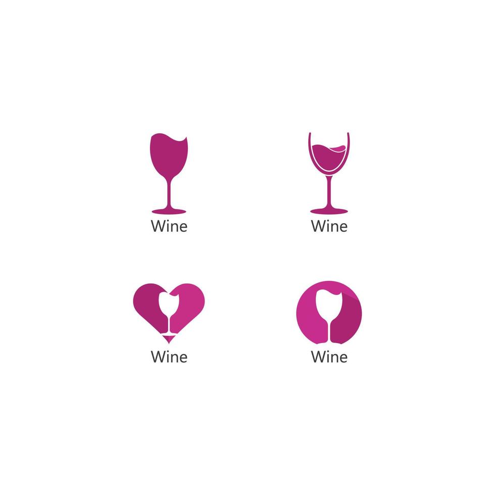vin logotyp design mall. vektor illustration