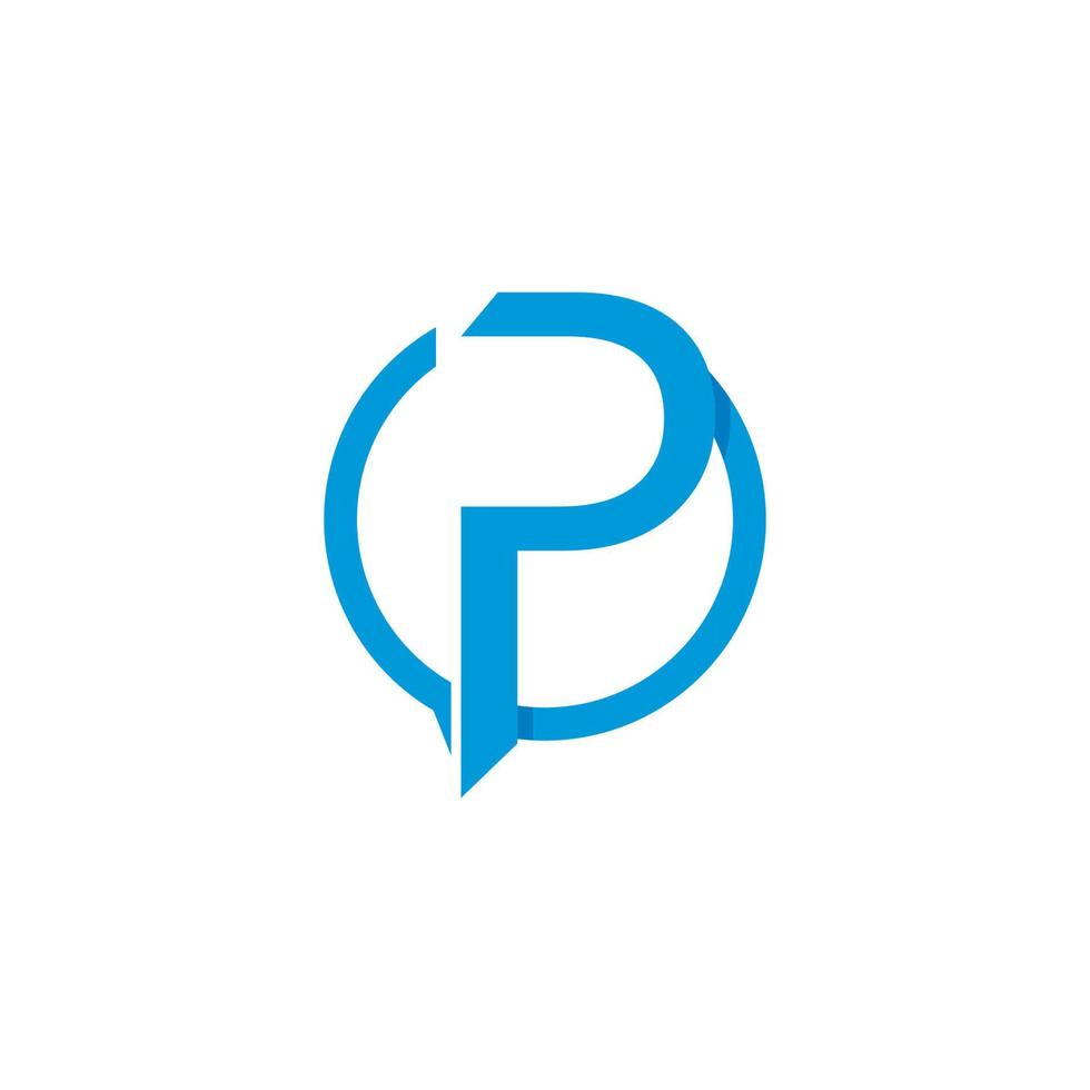 p brev logotyp mall logotyp vektor ikon illustration