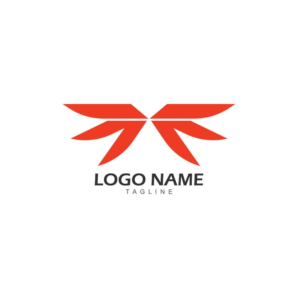 vinge logotyp mall vektor ikon illustration