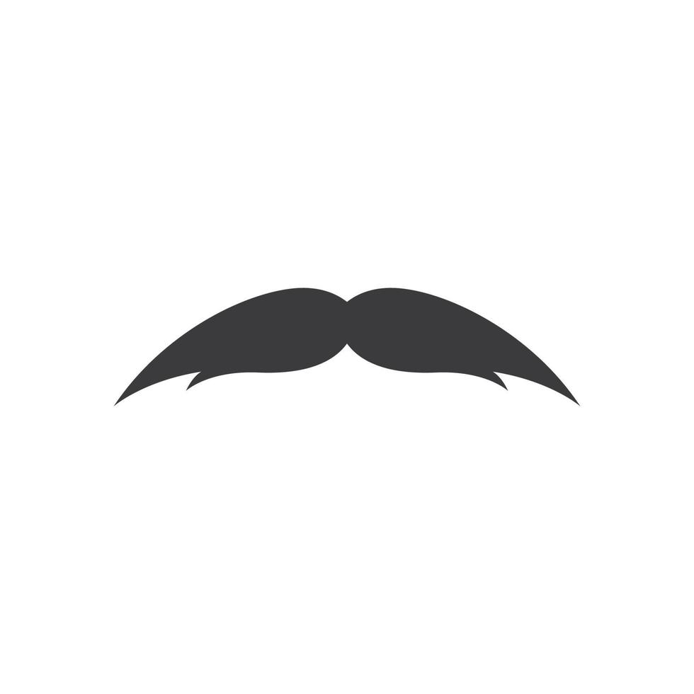 mustasch logotyp mall vektor