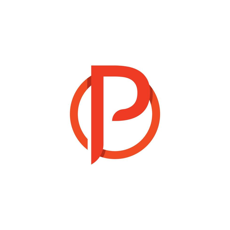 p-Buchstaben-Logo-Vorlage Logo-Vektor-Symbol-Illustration vektor