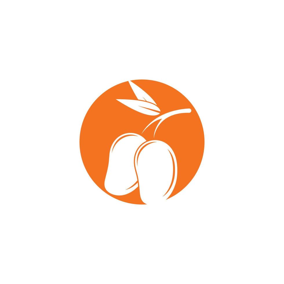 mango i platt stil. mango vektor logotyp