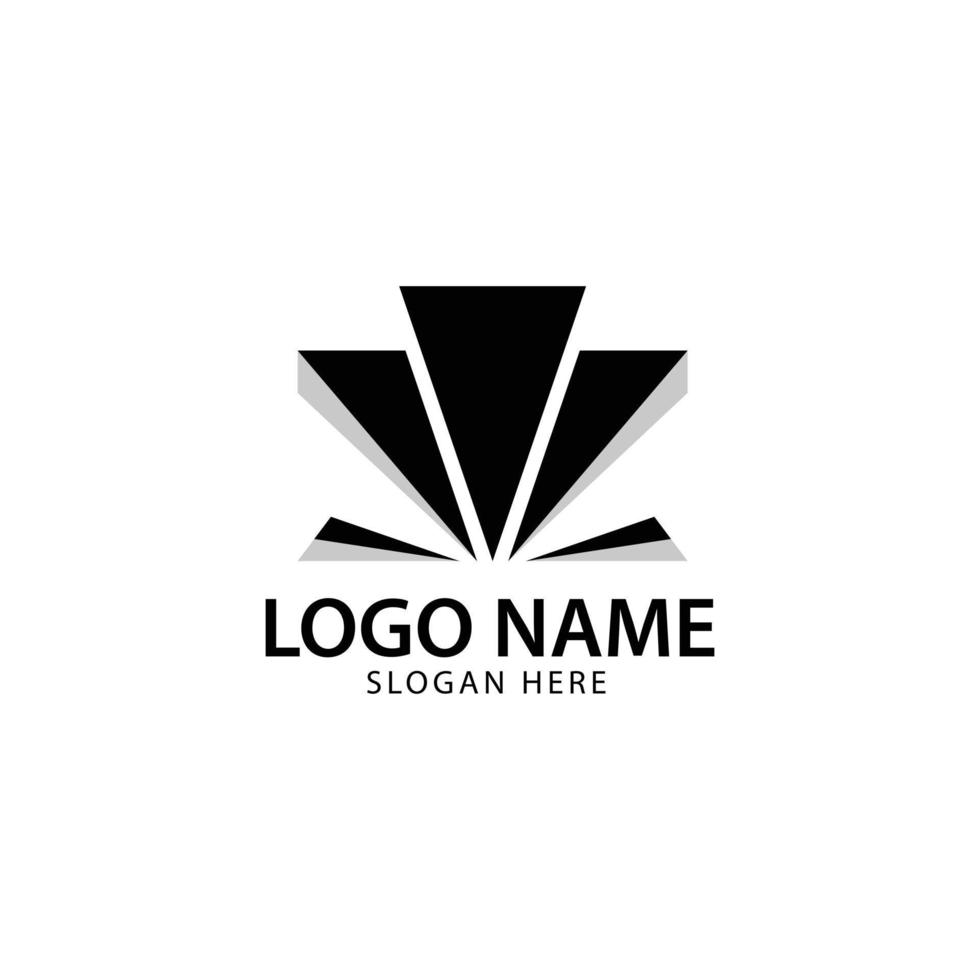 minimale, moderne und einfache Diamant-Logo-Symbol-Vektor-Illustration schwarz und weiß vektor