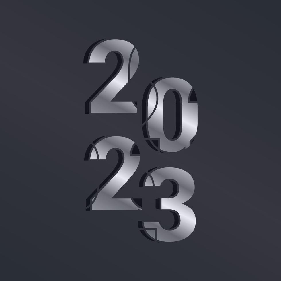 neujahrsfeier mit 2023 jahren design vektor