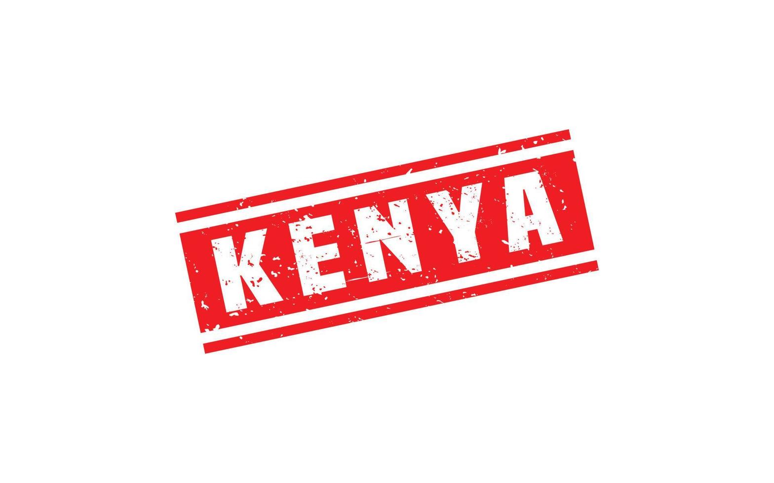 Kenia-Stempelgummi mit Grunge-Stil auf weißem Hintergrund vektor