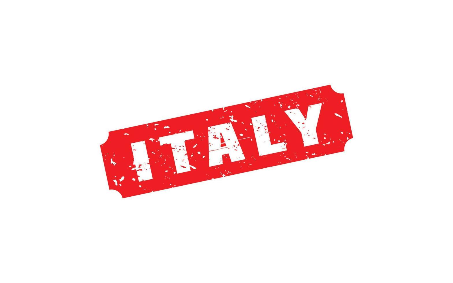 Italien Stempelgummi mit Grunge-Stil auf weißem Hintergrund vektor