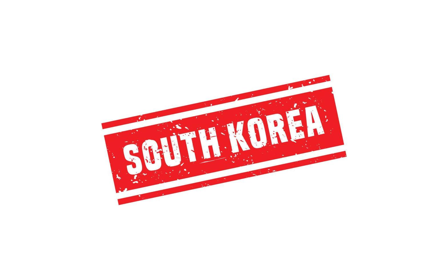 söder korea stämpel sudd med grunge stil på vit bakgrund vektor