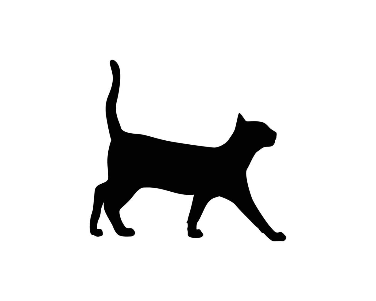 Katze-Silhouette-Vorlagenvektor vektor