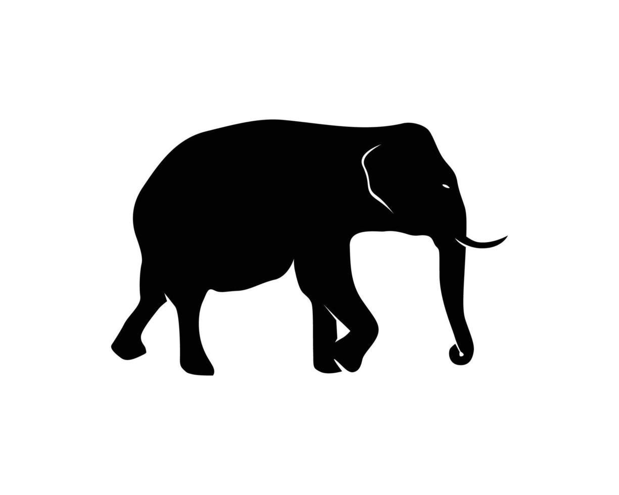 Elefant-Silhouette-Vektorvorlage vektor