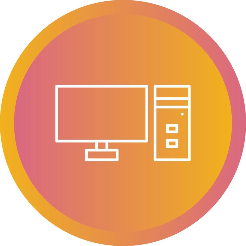 einzigartiges Symbol für die Computervektorlinie vektor