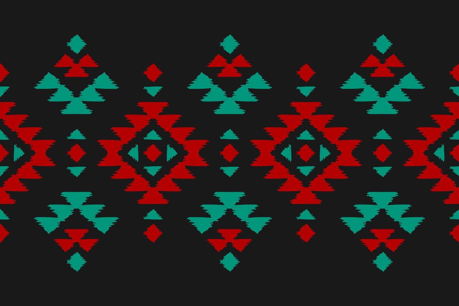 abstrakt etnisk ikat konst. sömlös mönster i stam. aztec geometrisk prydnad skriva ut. vektor